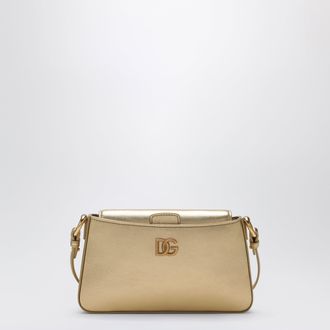 Dolce & Gabbana Woven laminated calfskin phone bag in gold