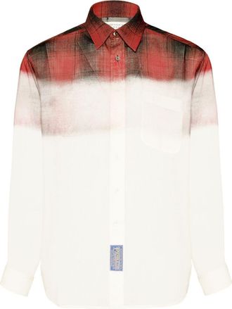 Maison Margiela Pendleton checked shirt - men - Wool/Polyamide - 41 - White