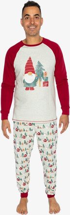 Deux par Deux Men Two Piece Christmas Pajama Set Holiday Print