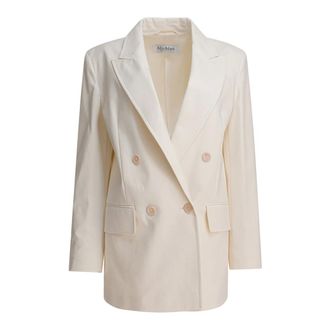 Max Mara Blazers, female, White, S, Elegant White Blazer
