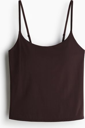 H&M Trägertop aus Mikrofaser mit wattierten Cups - Brown