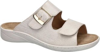 Solidus 20187 Wellness Special Instapslipper - Dames - Sleehakken - Wit - 36 1/2 EU - Leer - Schoenen
