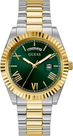 Guess Connoisseur roestvrijstalen horloge - Heren - Horloges - Groen - ONE Size - Accessoires