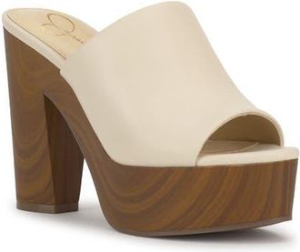 Jessica Simpson Shelbie Platform Slide Sandal in Ivory at Nordstrom, Size 7.5