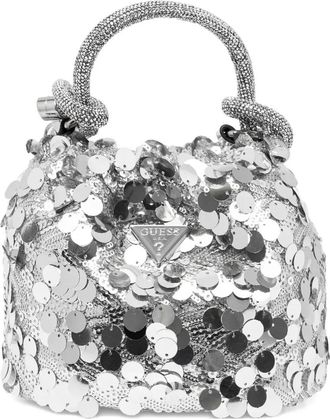 Guess Co Borsa mini con paillettes - Argento