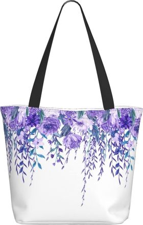 AOOEDM Watercolor Flower And Leaves Ladies Shopping Bag 13x11x7in.The Perfect ValentineS Day Gift.It Is The Best ValentineS Day Gift For Mom, Daughter, Wife,
