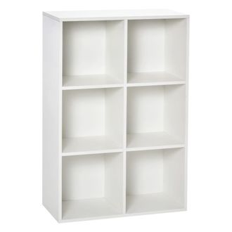 HOMCOM Estanter&iacute;a para libros 65.5x30x97.5 cm blanco