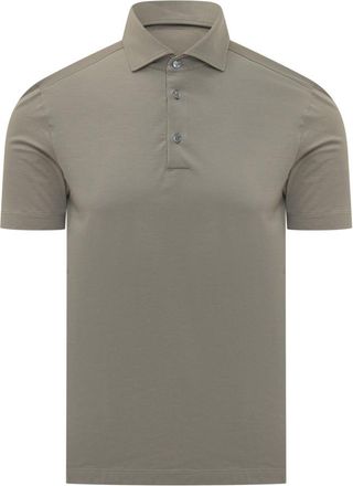 Malo Grey Solid Shirt Collar Polo