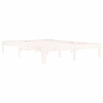 vidaXL Bed Frame without Mattress White Solid Wood Pine 140x200cm Vidaxl