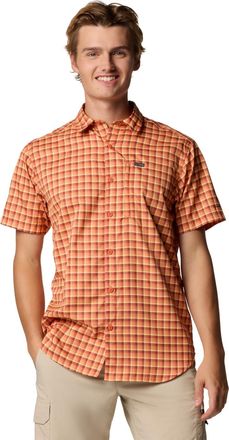 Columbia Mens Silver Ridge Utility Lite Novelty Short Sleeve, Tuscan Pulaski Plaid, XL