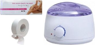 Trade Shop Trade Shop - Kit 50 Strisce + Rotolo 50mt Depilatoria + Scaldacera Elettrico Professionale