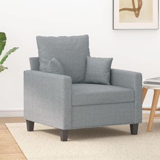 vidaXL Sill&oacute;n De Tela Gris Claro 60 Cm Vidaxl