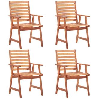 vidaXL Vidaxl - Sillas De Comedor De Jard&iacute;n 4 Unidades Madera Maciza De Acacia