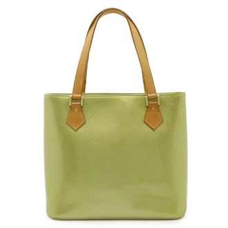 Louis Vuitton Lime Yellow Leather Shoulder Bag Tote Bag (Pre-Owned)