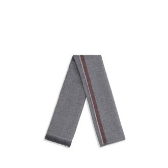 Brunello Cucinelli Mens Gray Cashmere Scarf