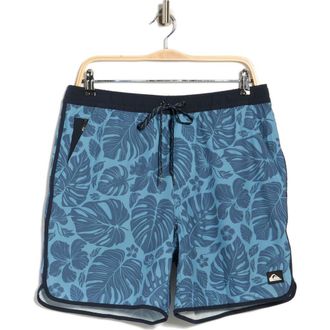 Quiksilver Sea Scallop Swim Trunks in Blue Shadow at Nordstrom Rack, Size X-Large