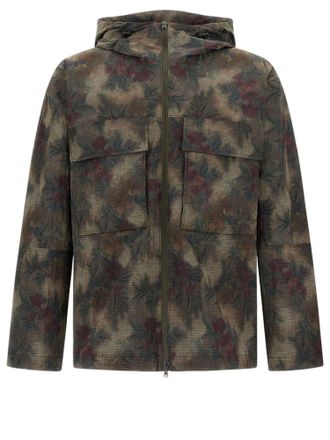 Herno Multicolor Tropical Pattern Ripstop Nylon Parka