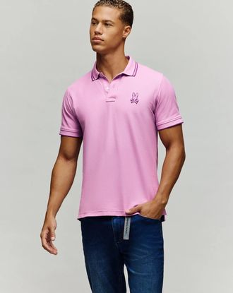 Psycho Bunny Mens Gabin Pique Polo 508 ORCHID / XXXL