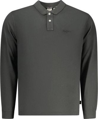 Pepe Jeans London Polo shirt met lange mouwen - Heren - Polos - Zwart - L - Katoen - Tops