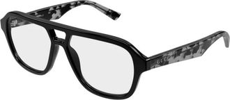 Gucci Pilot Frame - Heren - Brillen - Zwart - 54 MM - Accessoires