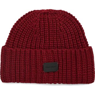 Cole Haan Chunky Stitch Knit Beanie in Syrah at Nordstrom Rack
