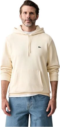Lacoste Sudadera con Capucha de Algod&oacute;n y Felpa - Sweatshirts & Hoodies - Hombre - Beige - 2XL