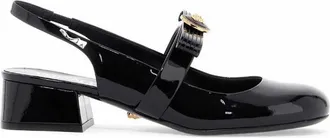 Versace Gianni Ribbon Patent 35 mmSlingback Pumps, Brand Size 35 ( US Size 5 )
