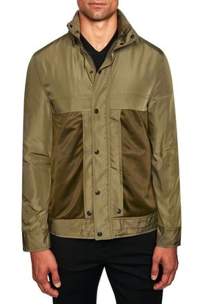 W.R.K Solid Water Resistant Mesh Hooded Jacket in Olive at Nordstrom, Size X-Large