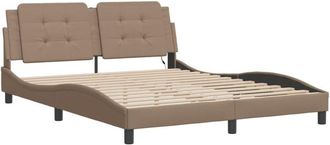 vidaXL Vidaxl - Bed Frame with led without Mattress Zadar Cappuccino 160x200 cm