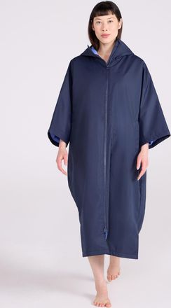 Mountain Warehouse Coastline Womens Water Resistant Changing Robe Fleece Lined Hood Surf Poncho Navy - Size X-Large