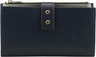 Pourchet Hebdo Compagnon - Dames - Portefeuilles - Blauw - ONE Size - Leer - Accessoires
