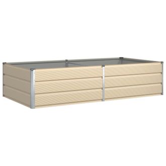 vidaXL Jardinera Marfil 195 X 100 X 45 Cm Acero Galvanizado Vidaxl