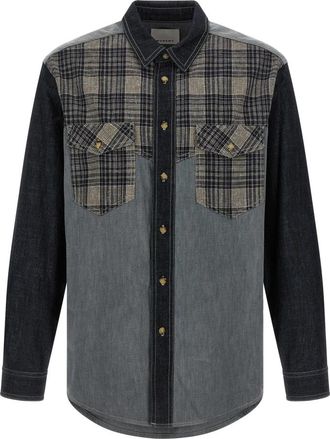Isabel Marant Sacha Shirt - Heren - Spijkeroverhemden - Veelkleurig - L - Katoen - Overhemden