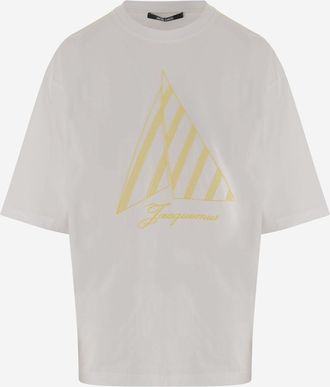 Jacquemus Womens Cotton T-Shirt With Logo White T-Shirts & Jerseys