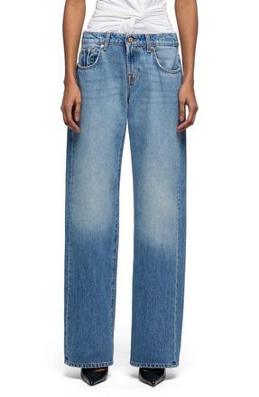 7 For All Mankind Low Straight Leg Jeans in Shadowcrest at Nordstrom, Size 31