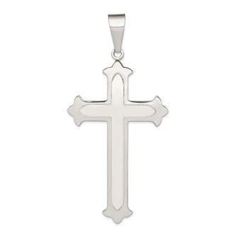 Diamond2Deal Sterling Silver Polished Cross Pendant