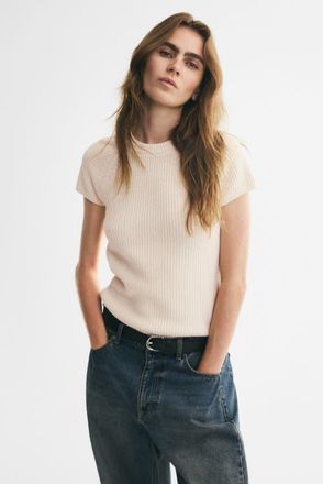 H&M Knit Top in Light Beige at Nordstrom, Size X-Small