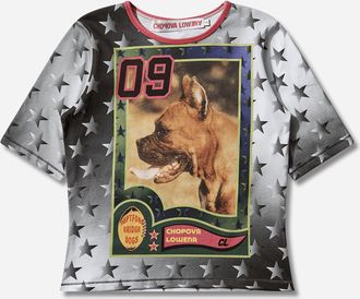 Chopova Lowena Women s Deptford Dogs Fitted Jersey Top Multicolor
