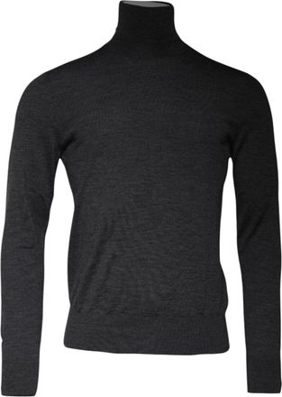 Dolce & Gabbana Mens Virgin Wool Turtleneck Gray