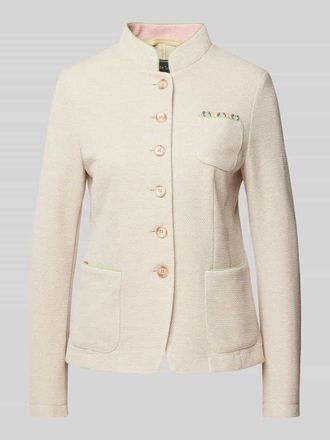 White Label Blazer mit Stehkragen in Sand, Gr&ouml;&szlig;e 46