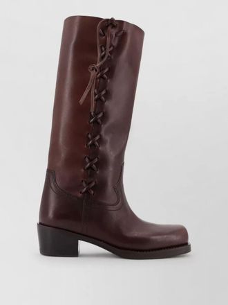 PARIS TEXAS leather lace-up boots