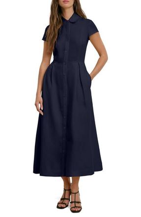 Favorite Daughter The Sunday Best Maxi Shirtdress in Navy at Nordstrom, Size X-Large