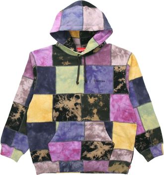 SUPREME Patchwork Tie Dye Hooded Sweatshirt Multi-Color SUP-SS19-10178