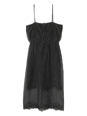 Cecilie Bahnsen Barr drawstring dress - women - Polyamide/Polyester/Cupro - 14 - Black