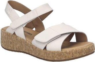 Josef Seibel Evita 03 Slingback Platform Wedge Sandal in White Leather at Nordstrom, Size 10-10.5Us