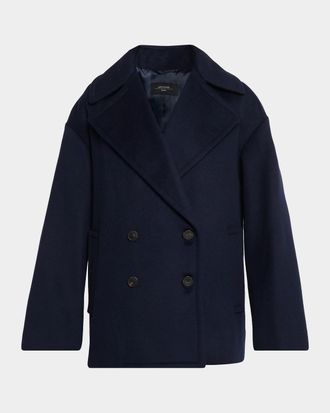 Max Mara Alpe Double-Sided Wool Peacoat