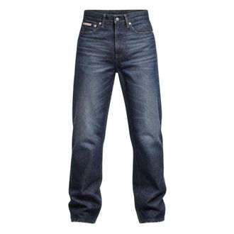 Calvin Klein Jeans Straight Jeans, male, Blue, Size: W33 L32 Straight Jeans