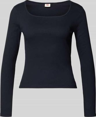 Levi's Slim Fit Langarmshirt aus Baumwoll-Mix in BLACK, Gr&ouml;&szlig;e XS