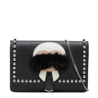 Fendi Pre-owned Vintage Schoudertas - Dames - Pre-owned - Zwart - Maat: ONE Size Leer