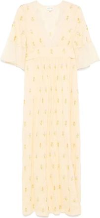 Antik Batik Fany Lange Jurk - Dames - Maxi kleedjes - Oranje - M - Kleedjes